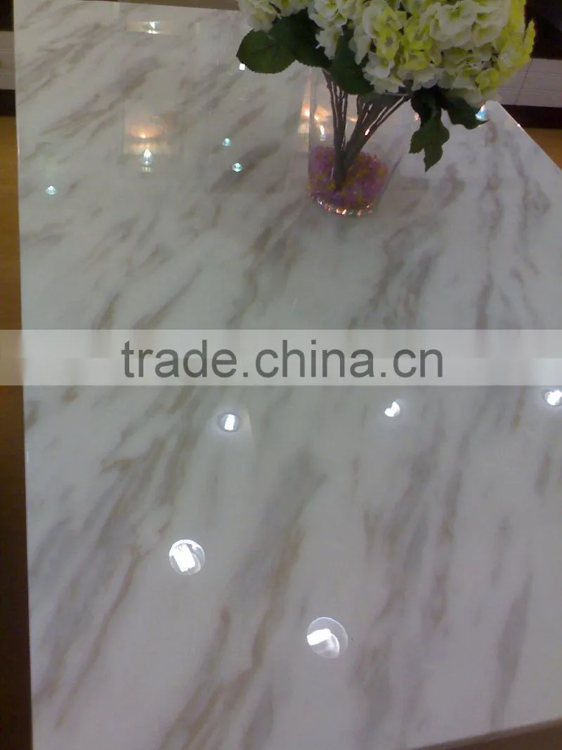 TB durable round marble top dining table with rotating tray