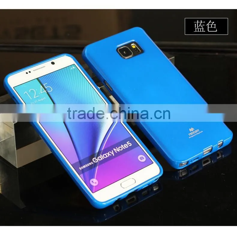 2016 High quality Newsets mercury Jelly Case TPU Case Ultra Slim TPU Case Cover for samsung glalaxy note 5 case
