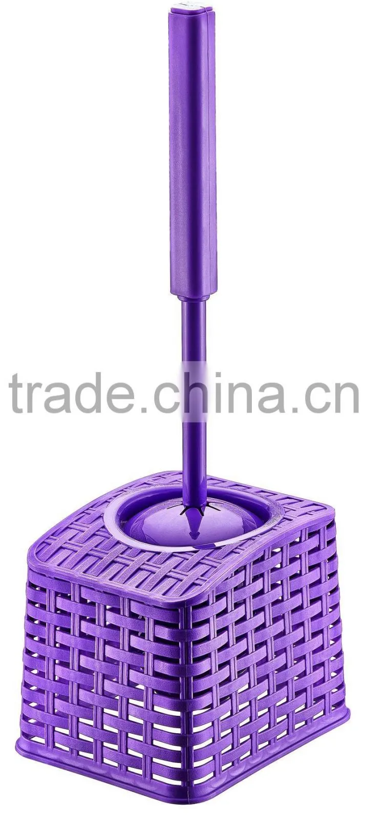 Rectangular shape bath toilet brush with plastic handle
