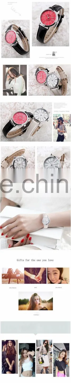 New models from Doris Watch roman index dial bright leather band fashion watches oem watch