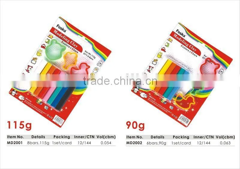 180g 10 Colors*10 Bars Plasticine Modelling Clay/toy modeling clay