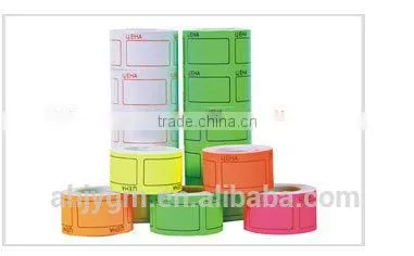 Hot Sale White/Neon Color Adhesive Roll Price Label