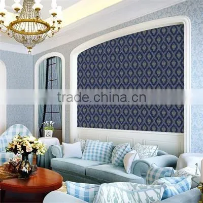 classic European style damask design wallpaper for TV background