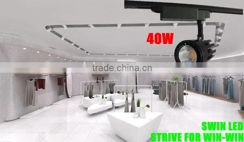 High quality 40W rail cob commercial led track downlight, LED commercial lighting