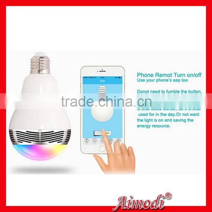 2015 new bluetooth speaker led bulb with hifi sound,enjoy music mini speaker