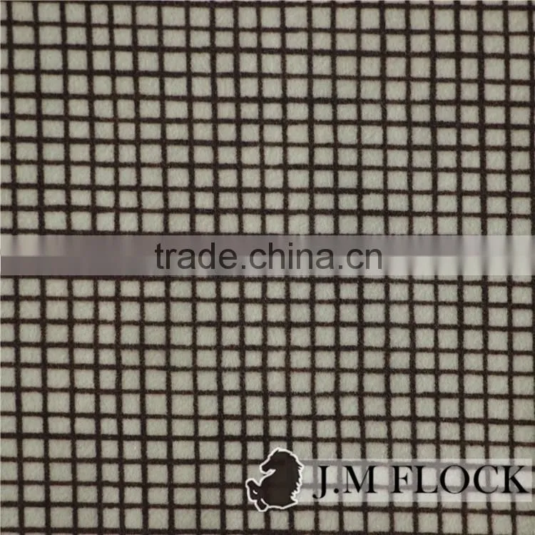 South korean tricot fabric flocking microfibe printed flock sofa fabric