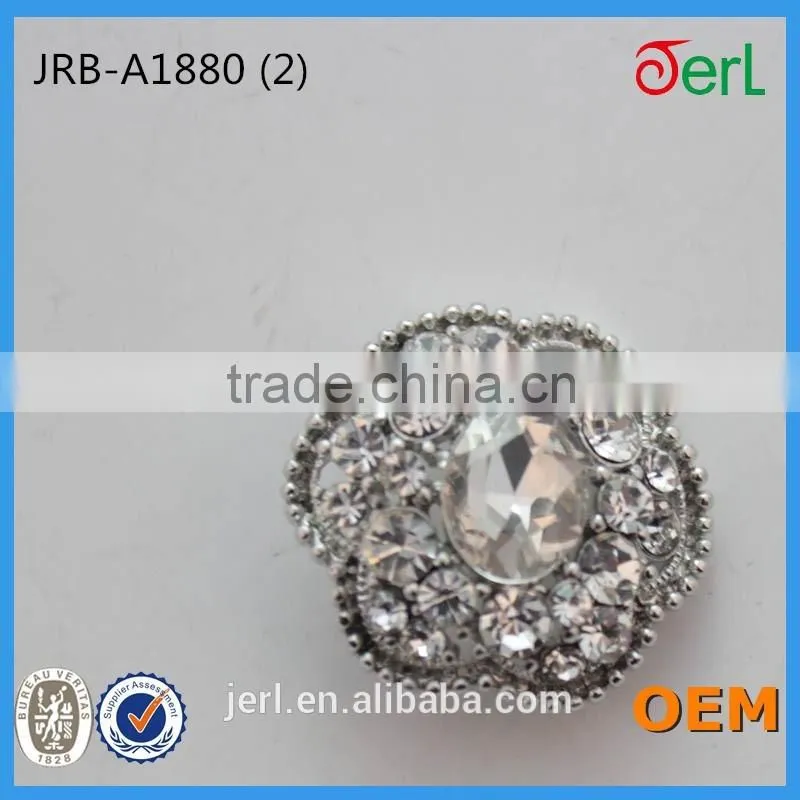 New fashion custom pearl crystal rhinestone button for fur leather clothing
