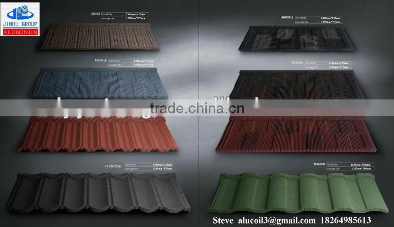 colorful stone coated metal roofing tiles best sold in the U.S.A market