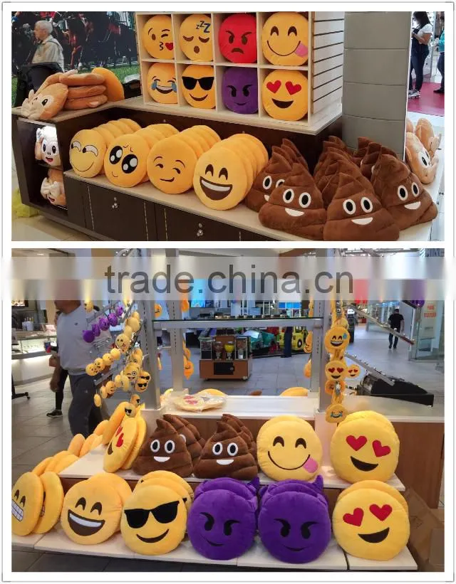 2015 best selling high quality stuffed soft plush lovely emoji toys