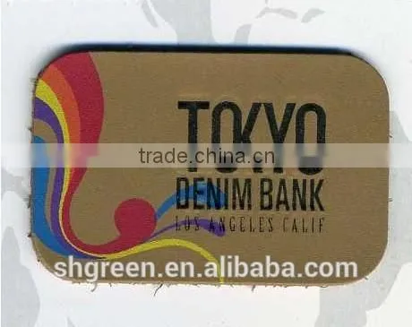 Durable genuine cowhide leather labels
