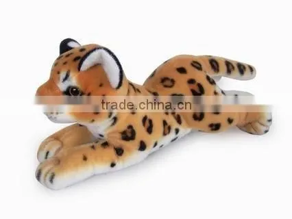 factory wholesale realistic plush toys sitting snow leopard stuffed plush jungle animal toy super soft plush brown leopard