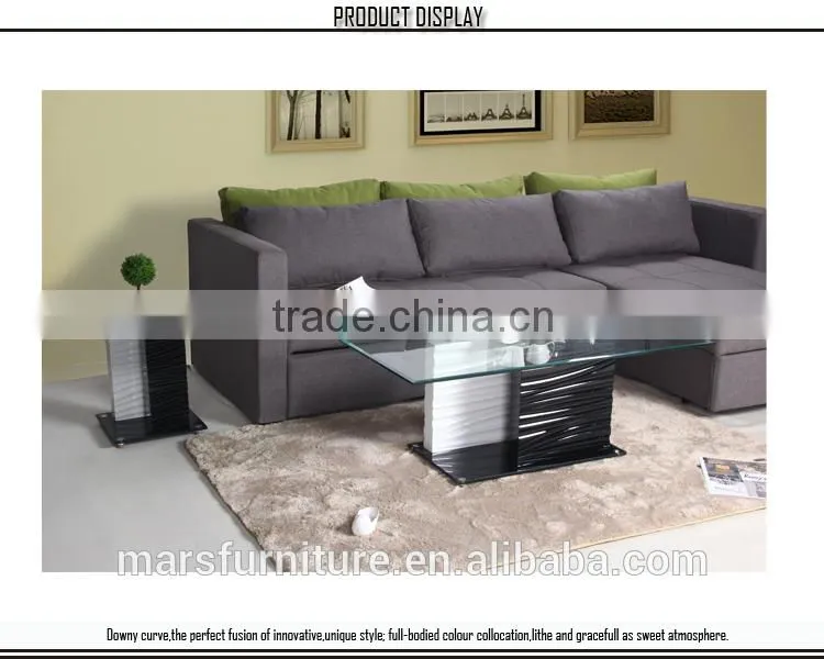 MDF based white plexiglass coffee table
