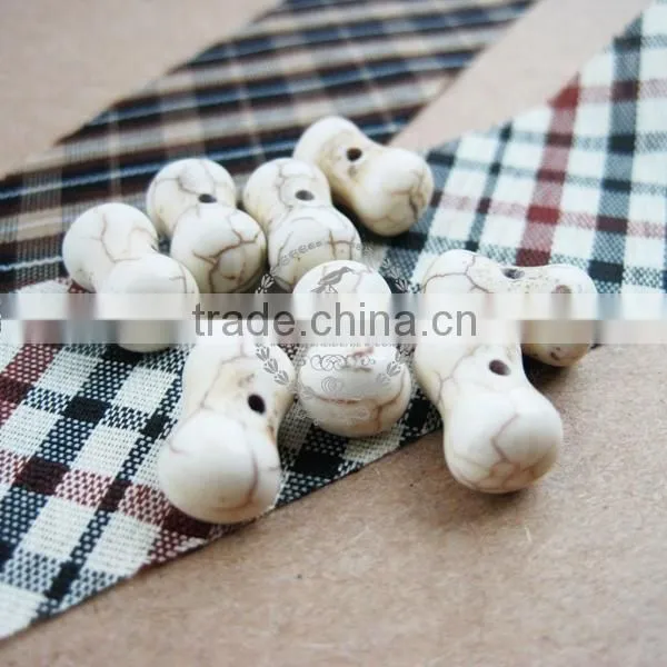 16inch strand 14*7MM Bone shape white turquoise beads,white stone beads,bone beads 3010027