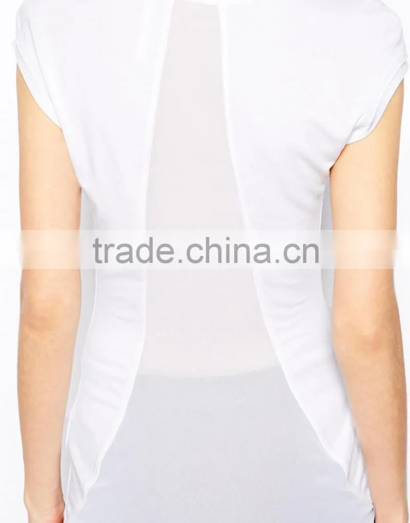 wholesale high quality fashion white t-shirt women white short sleeve t shirt