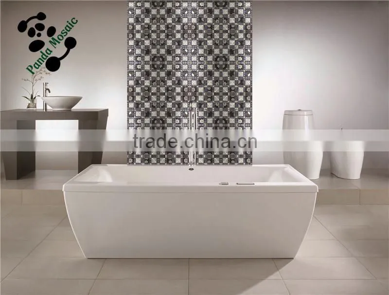 SMP26 Small and big square mosaic crystal glass mosaic tiles interior wall decoration mosaic