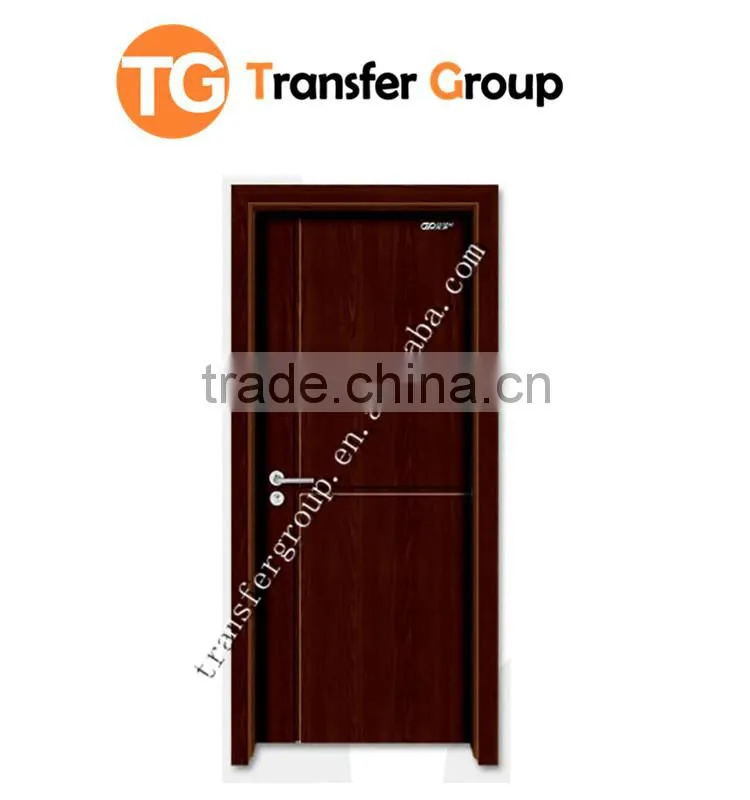 solid wooden doors with pvc coating swing style door