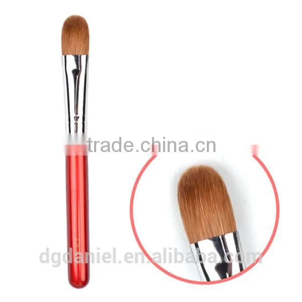 Single red and silver Makeup eyeshadow brush pony/horse hair eye shadow factory