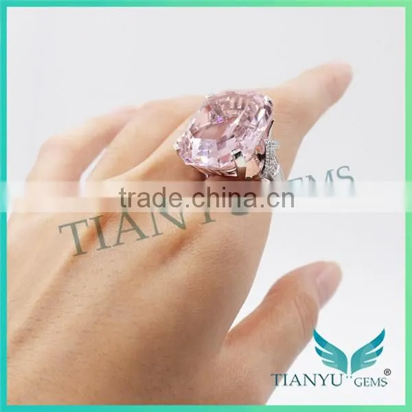 Russia Nanosital #1244 prink color cut big gemstones 20*25mm for ring marking