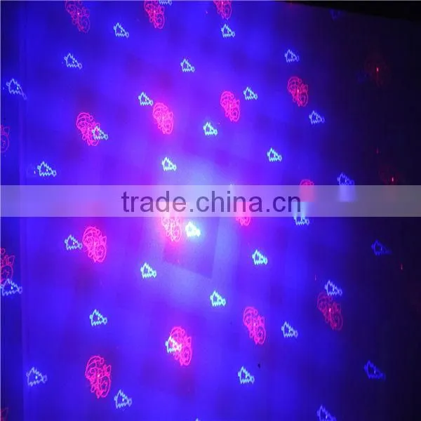 Red and Blue 8 Gobo Twinkling Xmas lights