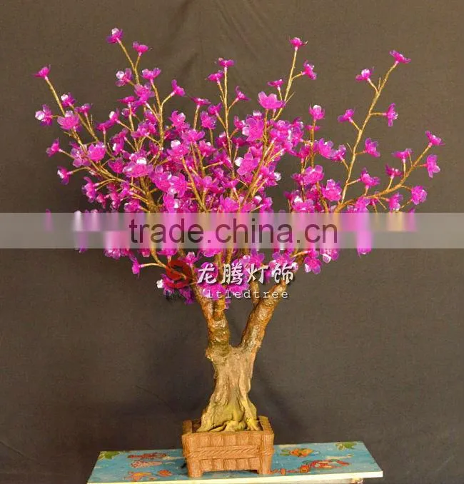 Artificial cherry blossom bonsai for hotel decoration