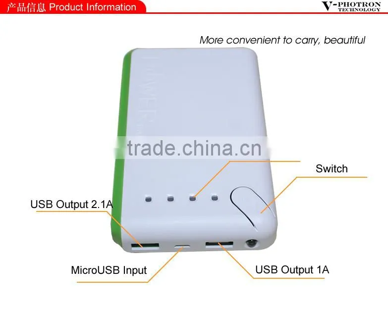Dual USB Emergency Universal external battery Charger Power bank 13000mah