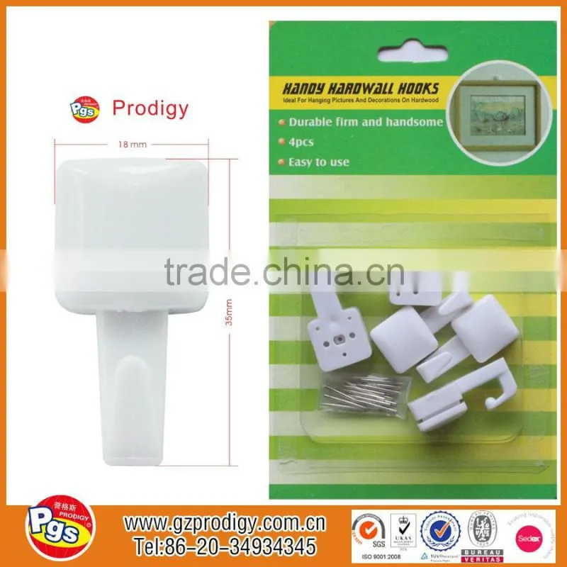 Heavy duty plastic hook/ picture hanger for concrete wall