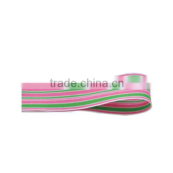 Promotion 1.5 inch red and black striped cotton grosgrain ribbon