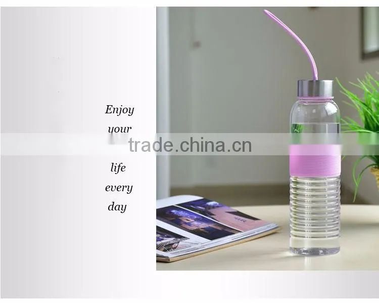 big sports coffee mug plastic water bottle with handle and straw