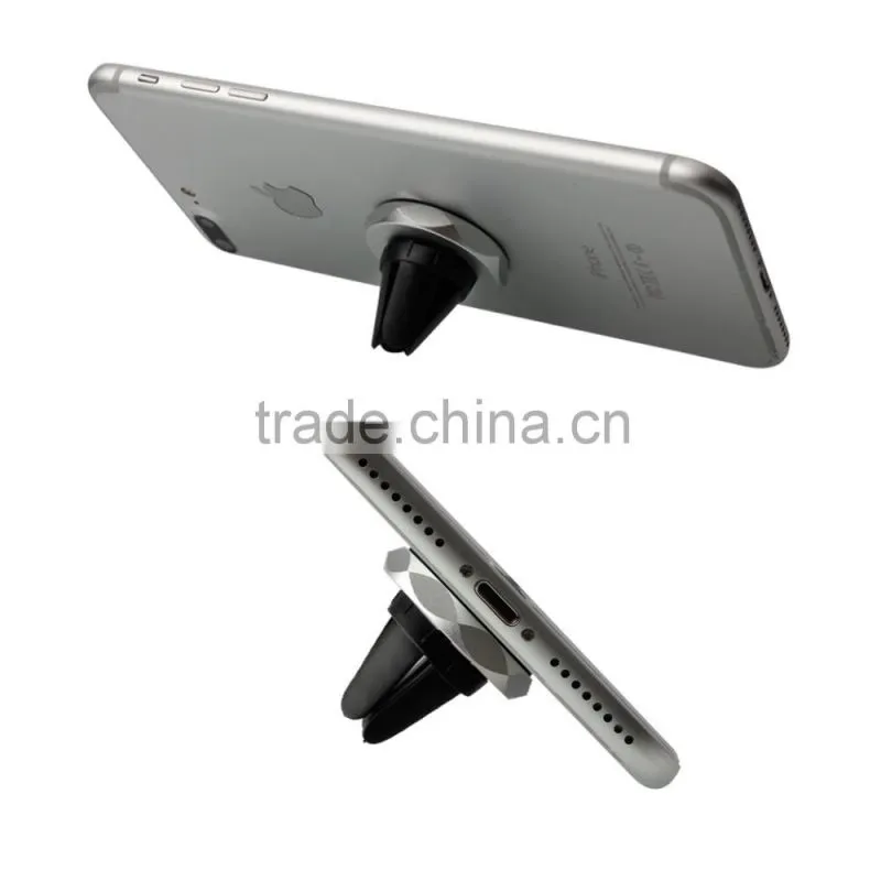 Universal rotating portable mini air vent magnetic mobile cell phone stand mount car holder