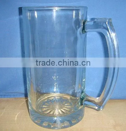 clear beer glass mug with ringer bar used