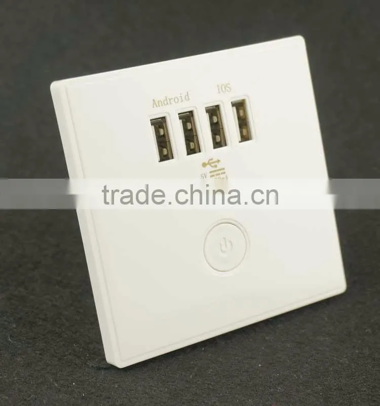 Best selling electrical outlet usb wall charge socket with turn/off switch