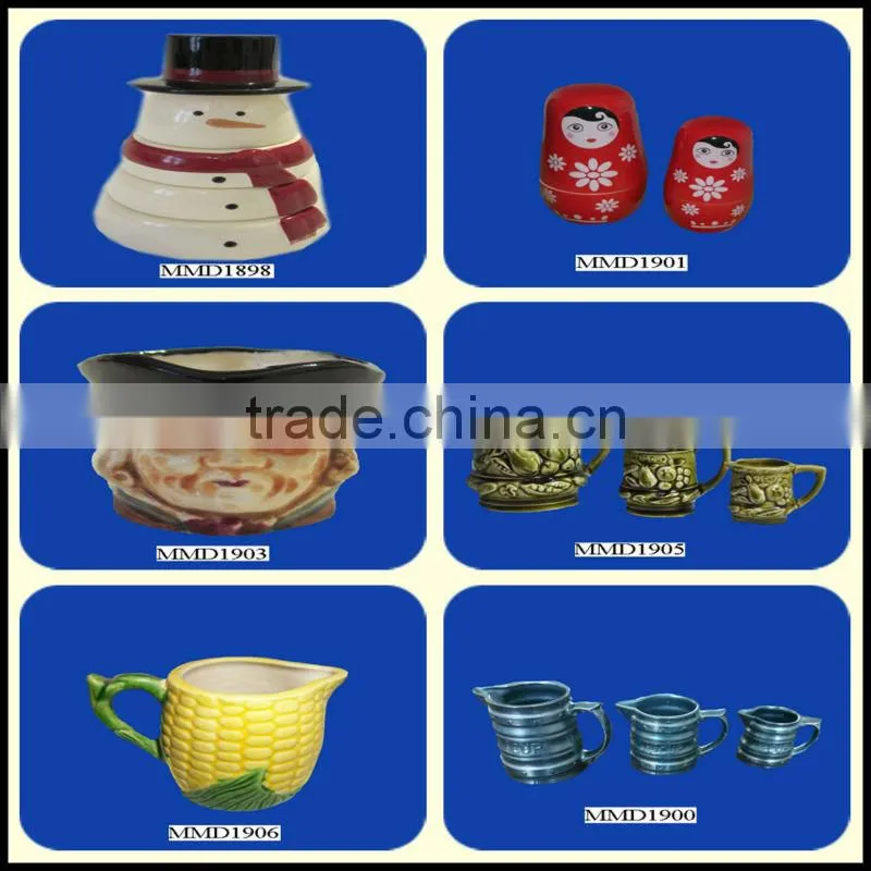 2013 new stackable wholesale custom snowman shaped Measuring Cup