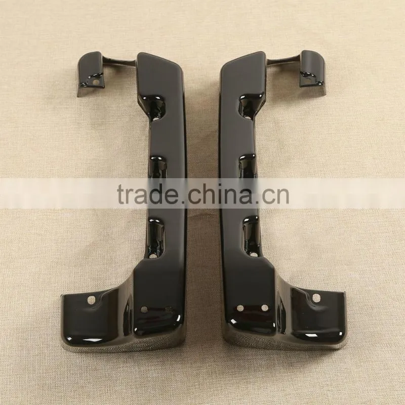 Black Double Saddle Bag Extensions For 2014-17 Touring FLH/FLT Road King