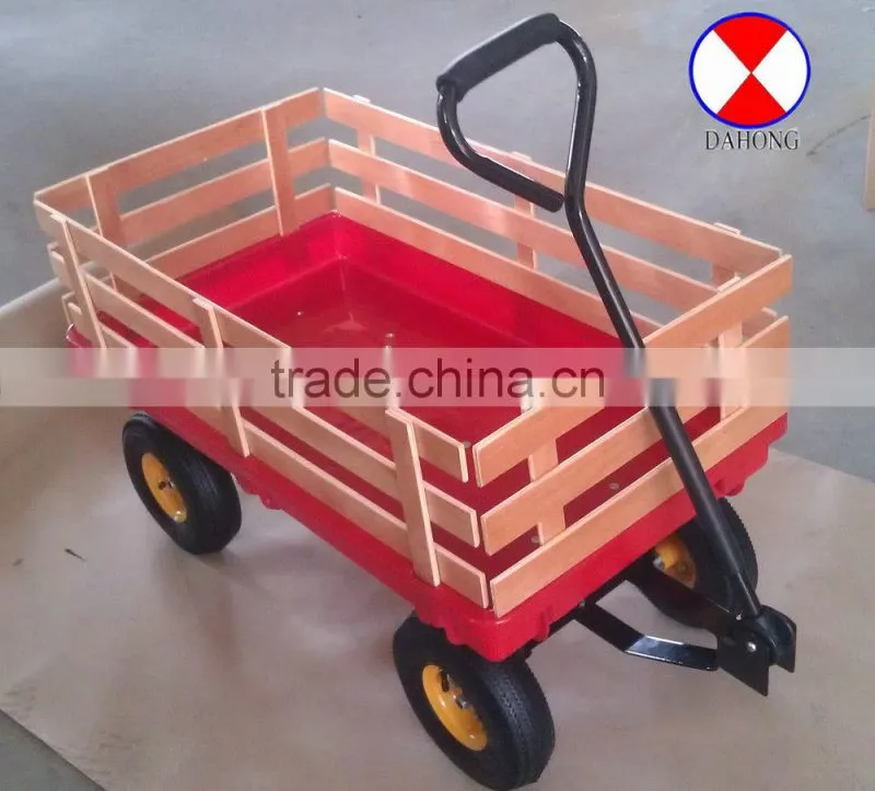 wood fence wagon cart TC1801, plastic base