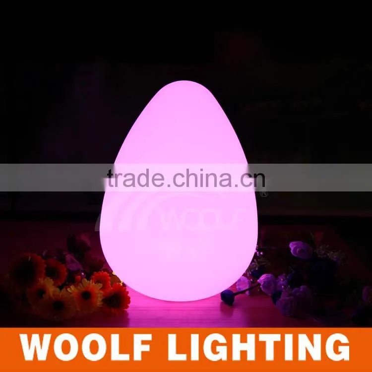 Plastic rechargeable 16 colors RGB waterproof LED peach light