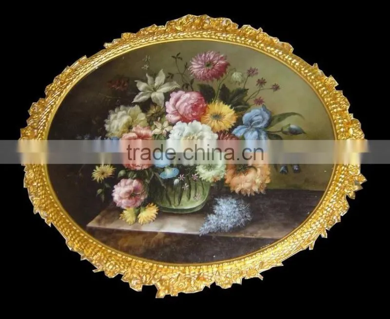 Fine Flower Wall Art Mural, Decorative Framed Ceramic Painting Mural