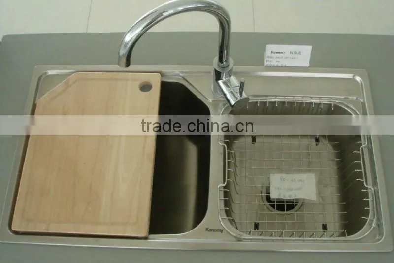 Stainless steel double bowl kitchen sink