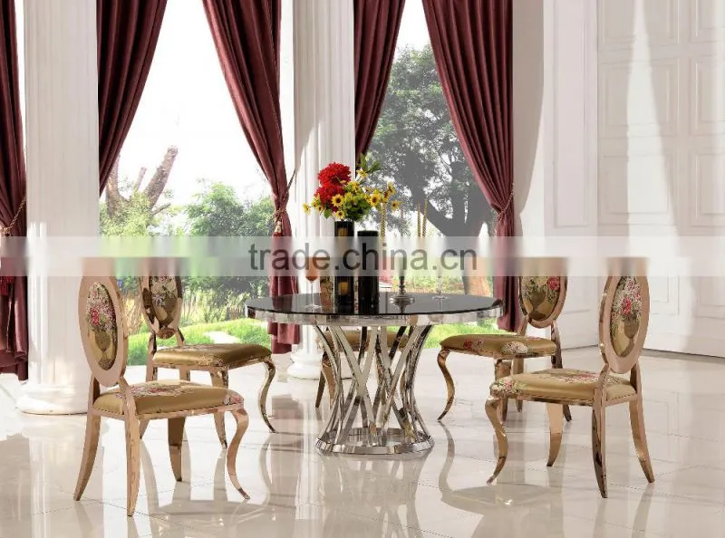 High Quality Durable Oval Glass Top Dining Table TH371