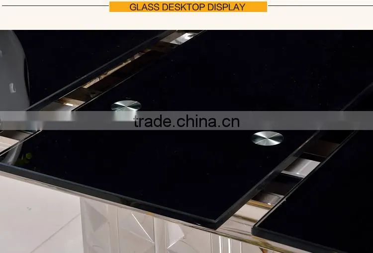 New Model Furniture Folding Extendable Glass Dining Table TH391
