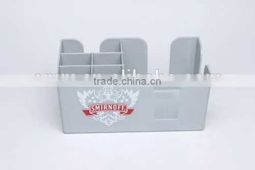 BPA Free PS ABS 6 Compartments New Bar caddy/Napkin Straw Stirrer Holder