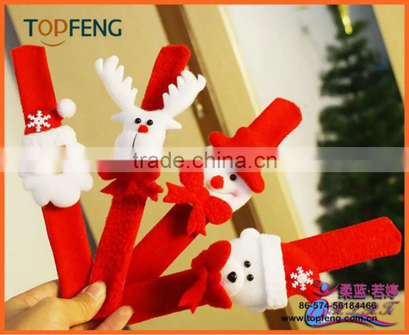 promotional christmas Princess Plush Slap Bracelet