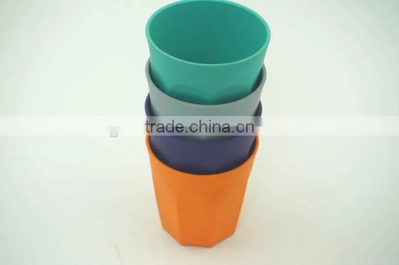 eco friendly and biodegradable bamboo fiber colour drinking cup