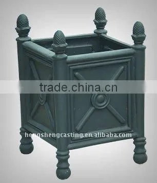 2017 China cast iron planter square street flower pot
