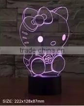 USB cable 3D desktop light dog shape optical illusion kids night light