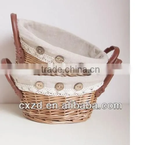 Modern kitchen economy household type white willow basket 2015