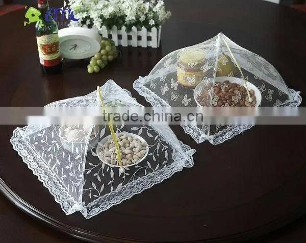 Wholsale white lace style cloth and stainless steel food cover and fruit cover