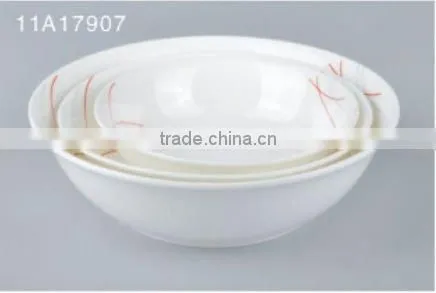 12PCS luxury hotel flower surface white ceramic dinnerware set