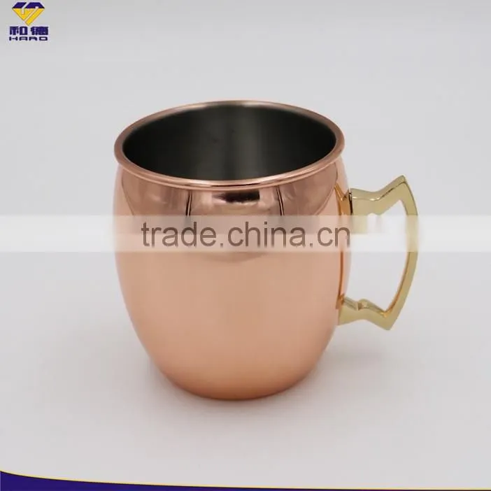 Hot Sale 350 ml Polish Stainless Steel Moscow Mule Copper Mug