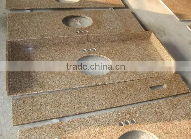 China Golden sunset yellow G682 granite bathroom vanity tops