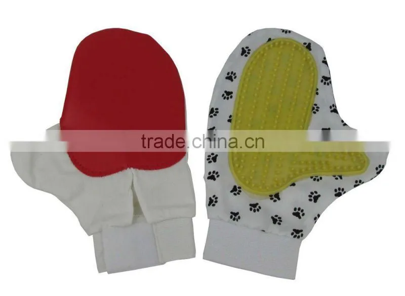 Dog grooming massage glove, Dog bath glove